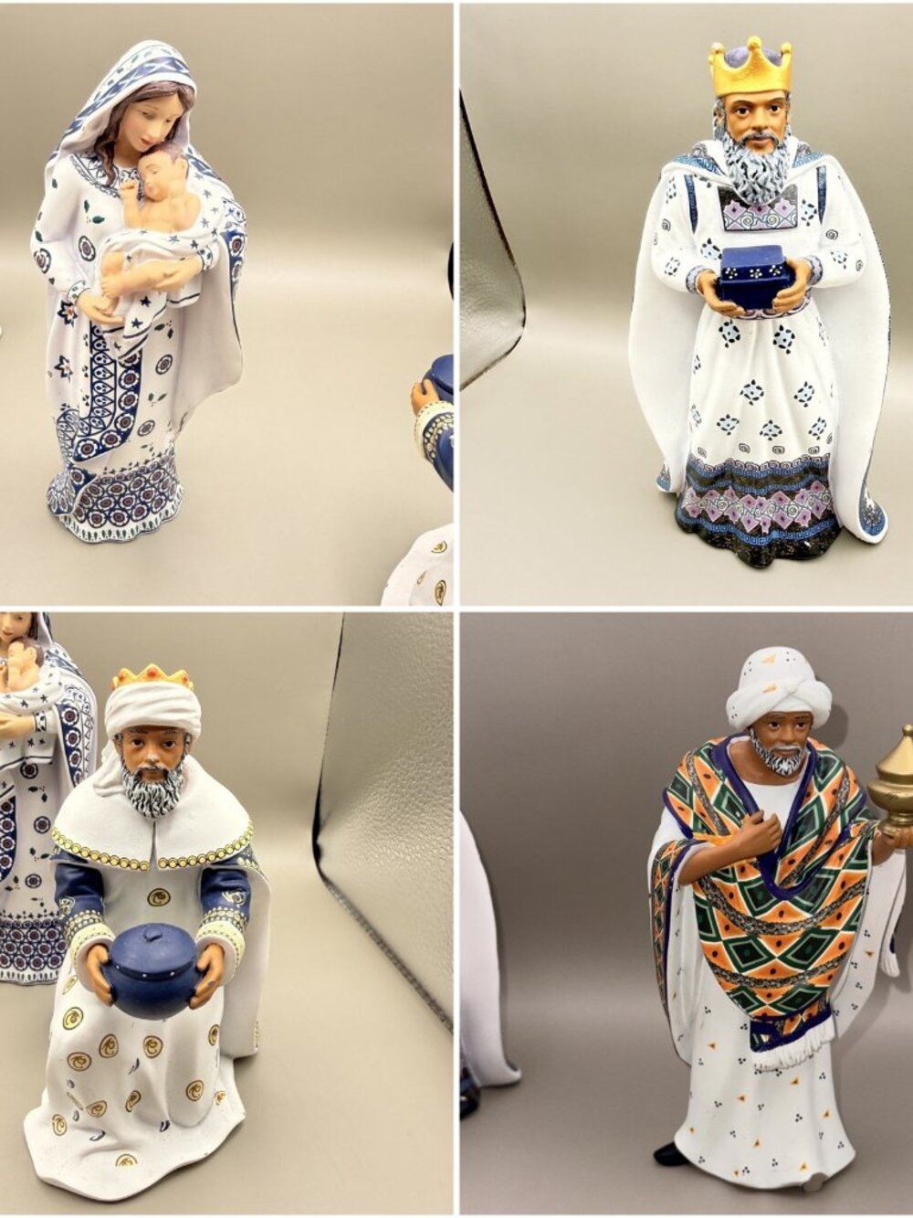 Hawthorne Village Silent Night Nativity Lot of 4 Figures Mary Jesus Three Kings